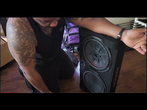 KICKER TRTP 12-inch (30cm) Thin Down Firing Subwoofer and Passive Radiator Enclosure