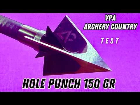VPA/ARCHERY COUNTRY "HOLE PUNCH" 150 gr BROADHEAD TEST #elitearchery #ravincrossbows