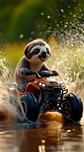 NoVi’s Mini ATV Splash Ride 💦 #aivideo #funny #cute #animation #animals #shortfilm #aiart