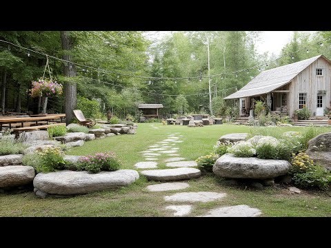 Creative, Cozy, and Rustic: 2025 Backyard Garden Landscaping Ideas with Stone Art & Farmhouse Style!