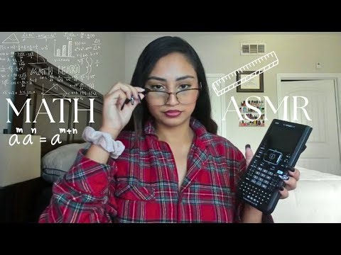ASMR Math Teacher Roleplay 📚: Learn basic math, writing sounds, calculator & repetitive numbers