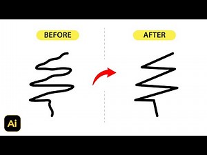 Trick to Straighten Curly Lines Automatically | Adobe Illustrator Tutorials