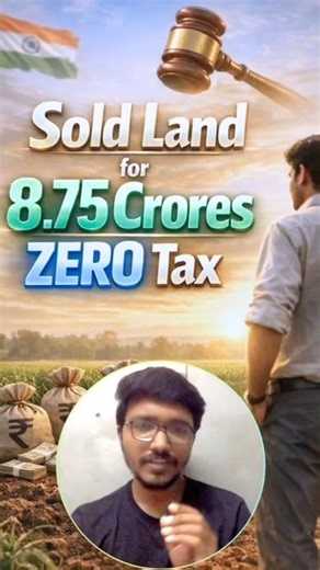 ₹8.75 Crore Land Sale but ZERO Tax? Full Case Explained!😱 #shorts #tax #personalfinance #agriculture