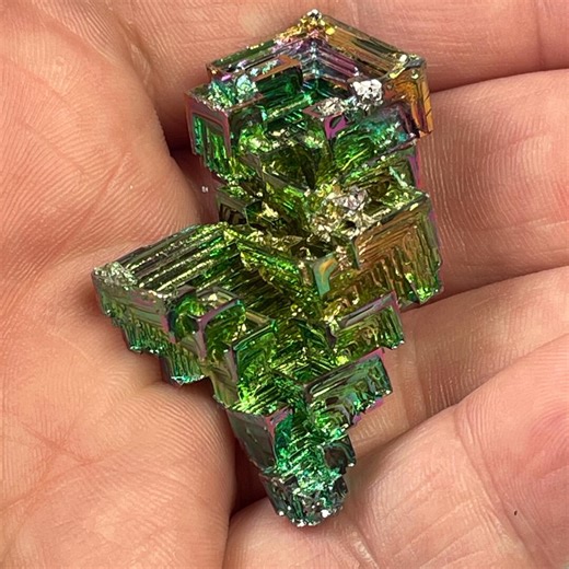 Rainbow Bismuth Tower, Lab Made Crystal, Native Element, Natural Science Gift - Etsy