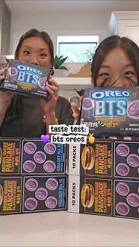 BTS X OREO SISTERS TASTE TEST! 💜🍪 Brown Sugar Pancake Limited Edition Flavor 😋🫰 #OREO #BTS