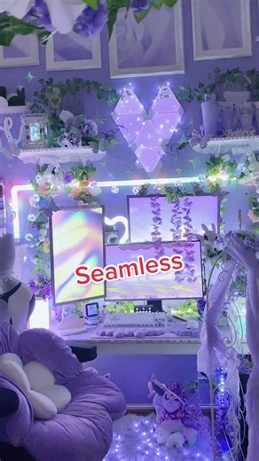 Should I do more colors? You can tell which one is my favorite, but variety is nice sometimes! 💜♥️ #desksetup #setuptour #setup #setupgaming #setups #deskdecor #deskgoals #roomtour #pcsetup #pcgamingsetup #pcgaming #gamingcommunity #cozygamer #gaming #gamergirl #gamer