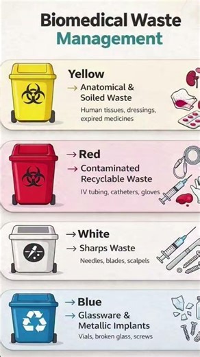 proper biomedical waste segregation is essential for infection control and environment safety.☣️🦠