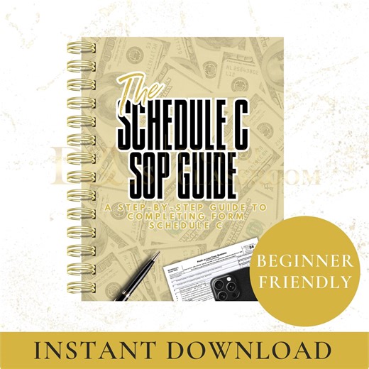Step-by-step Guide to Completing Schedule C | Small Business Taxes | IRS Form 1040 Tax Prep Help | Printable PDF Download | Digital Product - Etsy