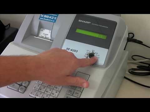 Re-setting the EJ on the Sharp XEA 203 / XEA203 / XE-A203 / XE-A213 / XEA213 Cash Register