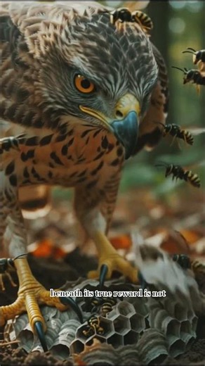 The Secret Diet of the European Honey Buzzard 🐝#HoneyBuzzard#Wildlife#NatureDocumentary