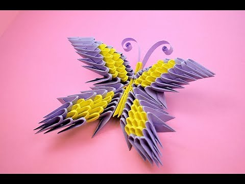 How to make a PAPER 3D BUTTERFLY (Easy Origami)