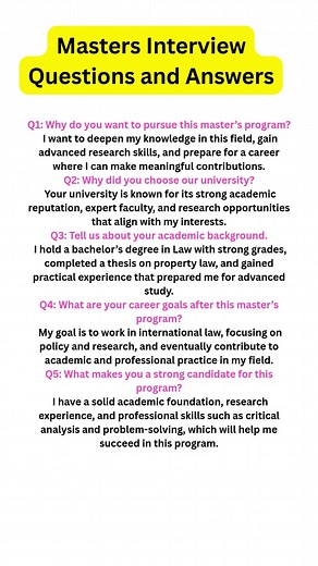 Masters Interview Questions and Answers | Tips to Impress the Panel
