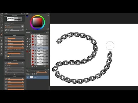 Paintstorm studio Manipulations with brushes