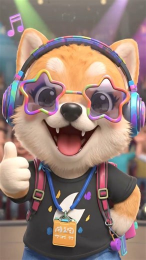 Chibi Dog Joins the Music Festival #cutedog #animestyle #dog #youtubeshorts #trending #viral