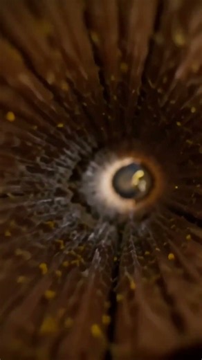 A mason bee builds mud walls in a hollow stem, each egg sealed behind a pollen loaf.
