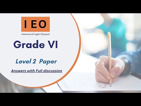 International English Olympiad (IEO) Level 2- SOF previous year paper for Class 6