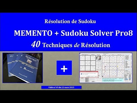 Sudoku 40 Solving Techniques: 40 Technique Sheets + Sudoku Solver Pro8 for download.