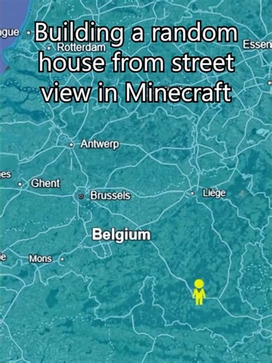building a random house from street view in Minecraft | Belgium #minecraft #minecraftbuild #streetview #timelapse #fyp