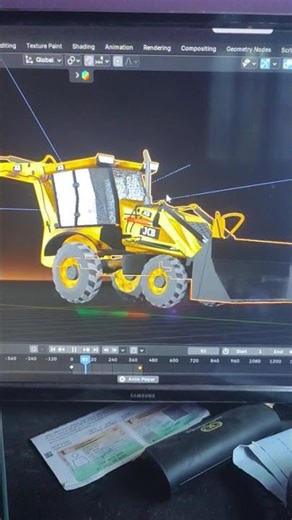 jcb 3d model graphic design 3d