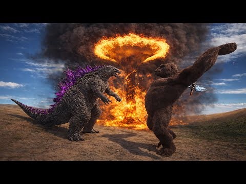Godzilla vs Kong Catastrophic Lava Volcano Battle - Animal Revolt Battle Simulator