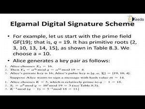 Elgamal | Cryptography and System Security