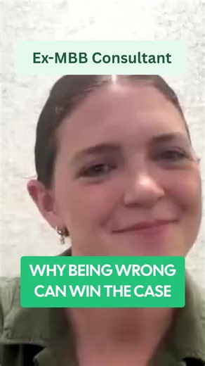 being wrong first can actually win your case interview 🤯 MBB consultant explains why half-baked ideas spark the right questions #consulting #caseinterview #mbb #strategy #mckinsey #bcg