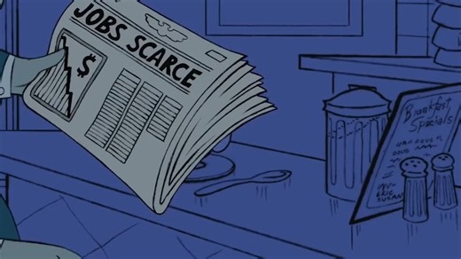 Prof Gunther on Instagram: "Fantasia 2000: Rhapsody in Blue de George Gershwin. 🎹 Ambientada na Nova York dos anos 1930 e com o estilo caricatural de Al Hirschfield, a história acompanha quatro pessoas que anseiam por uma vida melhor. 💙 Duke, um jovem afro-americano que trabalha na construção civil, mas sonha em se tornar um baterista de jazz. Rachel, uma jovem que frequenta um curso de reforço escolar, mas anseia por tempo com seus pais. John, um homem casado que é tratado pior que um cachorr