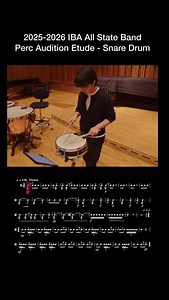 We’re sharing score performance reels for each instrument to support students preparing for the upcoming IBA All-State auditions. The full performance video of all three etudes is available on YouTube. Best of luck to everyone auditioning! 🔥🥁🔥 | Ball State Percussion Group