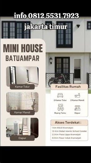 300 jutaan Batuampar Jakarta Timur rumah minimalis 2 lantai