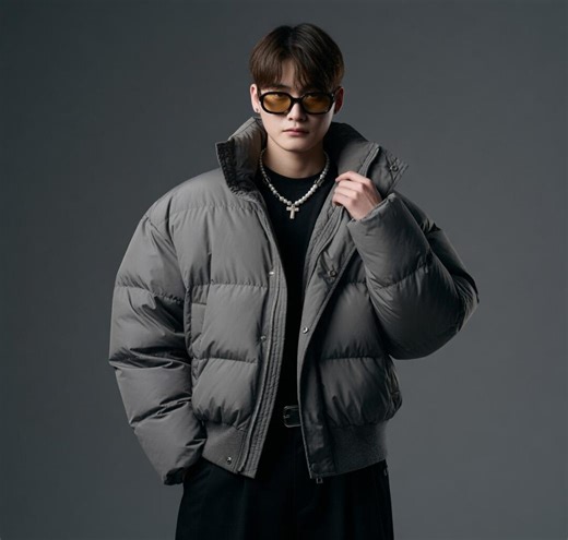Men’s Puffer Jacket Winter Streetwear Coat – Minimalist Oversized Bubble Jacket – Warm Thick Down Style Jacket – Black Grey White Winter - Etsy