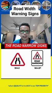 5.9K views · 292 reactions | The Road Narrow Signs #guide #signs #info #information #road #roadsafety #cars #car #driving #driver #viralreels #fbreels #flashingtrafficlight #basictrafficlight #trafficlights #yellowtrafficlight #signal #trafficintersectionlights #trafficrules #drivingtips #philippines #driving101 #gosignal #education #reels #reelsfb #reelsvideo #reelsviral #fbreels #fyp #roadtraffic | Road Traffic | Facebook