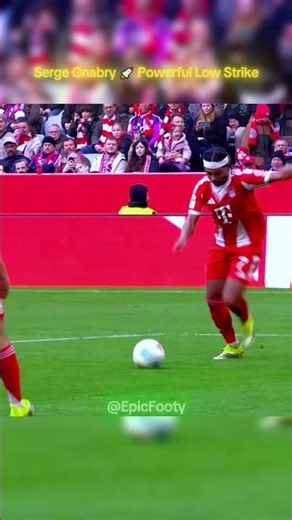Serge Gnabry 🚀 Powerful Low Strike #football #shorts