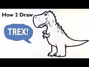 How to Draw a-Dinosaur(cute) - Trex - Easy Pictures to Draw