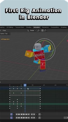 My First Rig Animation in Blender 💀🔥