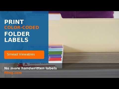 Smead Viewables Labels Demo | Print Color-Coded Folder Labels