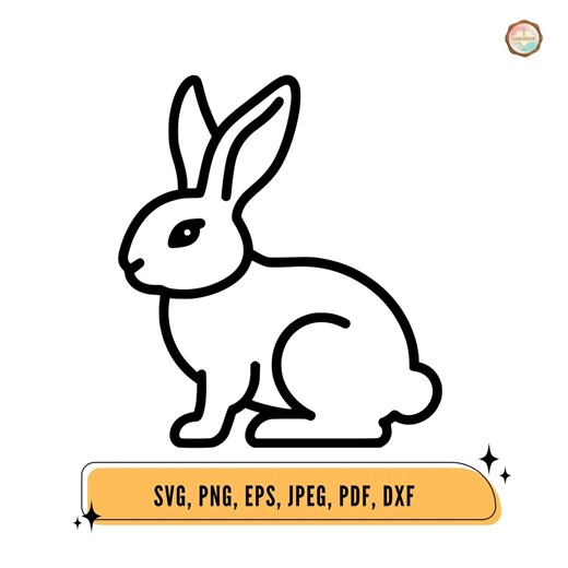 Bunny SVG File, Rabbit Vector Cut File, Easter Cricut, Silhouette (digital Download) - Etsy