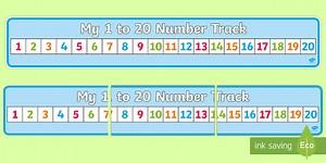 Numbers 1-20 Number Track Banner