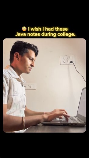 Tishant Agrawal on Instagram: "🔥 Best Java Handwritten Notes – Found! Just discovered a clean, well-organized Java handwritten notes PDF — perfect for beginners to intermediate learners. 📘 Covers: ✅ Core Java Concepts ✅ OOPs (Inheritance, Polymorphism, Encapsulation) ✅ Exception Handling ✅ Collections ✅ File Handling ✅ Practice Questions Great for college students, placement prep, and DSA with Java. 💬 Comment “JAVA NOTES” and I’ll send you the PDF in DMs. 📌 Make sure to follow @pluto.stack f