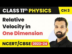 Class 11 Physics Chapter 3 | Relative Velocity in One Dimension - Motion in a Straight Line