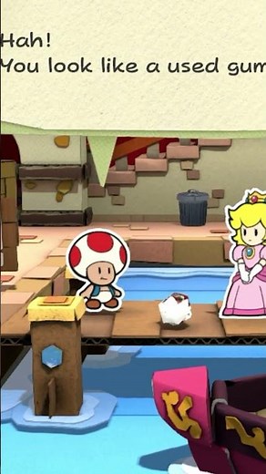 TOAD ROASTS MARIO! | Paper Mario: Color Splash | #shorts