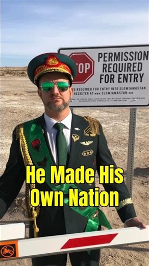 He Built His Own Country in Desert: Republic of Slowjamastan #shorts #WeirdPlaces