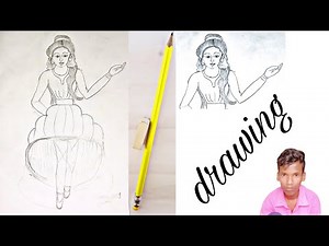 Girl ka chitra banaye pencil se drawing kare