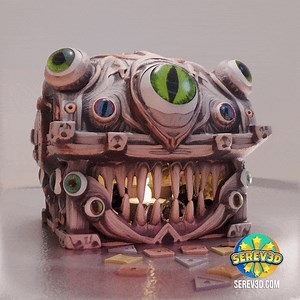 Mimic Chest - Dice & Jewelry Box - Flexi Print-in-Place - No Supports 3D Print STL/3MF