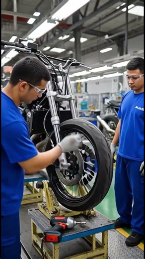 How Motorcycles Are Made | Inside Modern Bike Manufacturing Factory #constructiontimelapse #bike