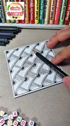 How to draw zentangle pattern simple tutorial