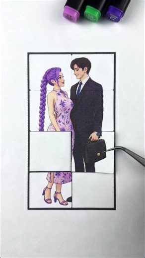 K-pop Demon Hunters Paper Piece Correcting Magic Puzzle ✨🧩 #kpop #jinu #rumi