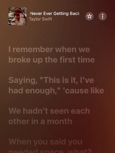 Taylor Swift Lyrics: We Are Never Ever Getting Back Together