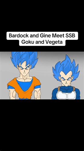 Bardock and Gine Encounter SSB Goku and Vegeta