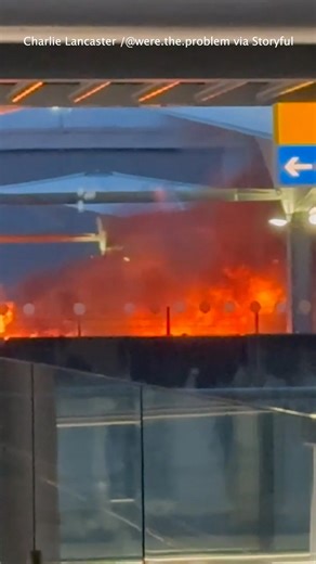 London Fire Brigade said no one was injured in the fire, and flights were not disrupted | The Mirror
