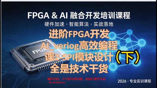 FPGA_AI辅助高效编程课2-SPI 模块设计（下-测试修改验收、文档输出、热Prompt加速产出）
